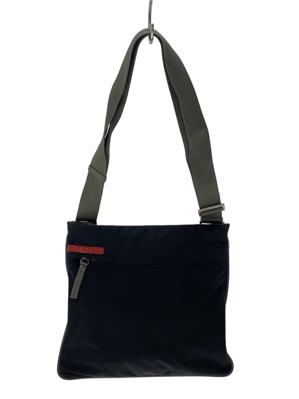 Prada Tessuto Saffiano Leather Shoulder Bag Black
